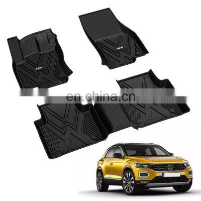 Best Selling All Seasons Weather Protection Tpe Custom Floor Car Mats For VW VOLKSWAGEN T-ROC 2018 2019 2020//