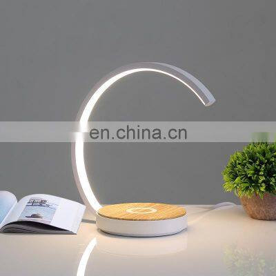 3 Way Touch Table Lamp Dimming For Bedroom Bedside Table Lamp USB Phone Wireless Charger