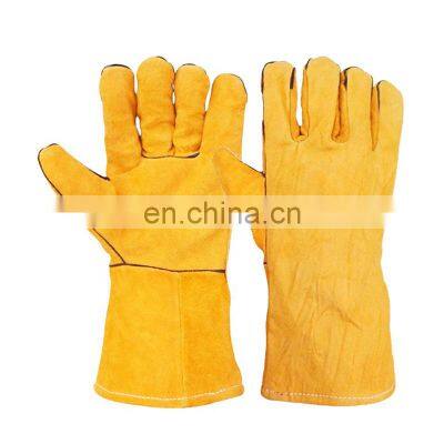 High-quality leather industrial production welding gloves, protective work gloves, heat-resistant gloves