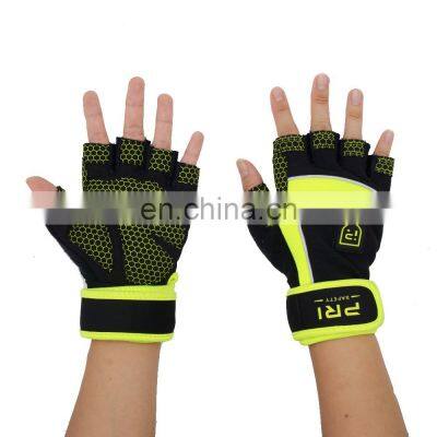 HANDLANDY cycling outdoor sports gloves gym leather weight lifting cycling fingerless gloves