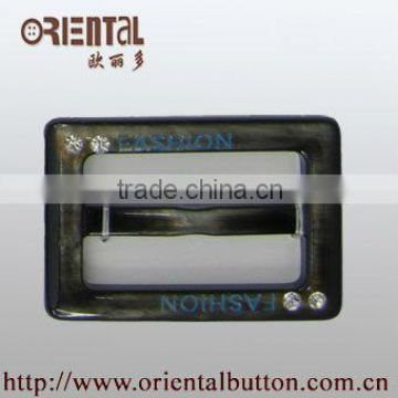 polyester belt buckle with acrylic stone square shape women