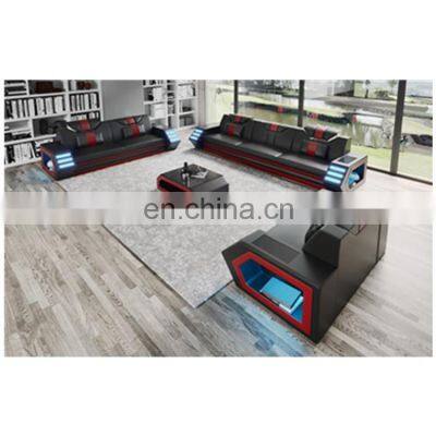 2021 New arrival LED light living room sofa Modern design set furniture sectional Sofa