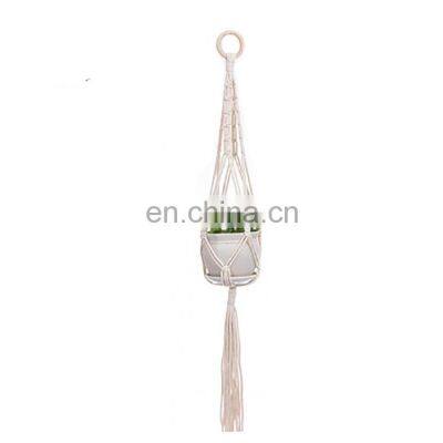 K&B Wholesale Indoor Adjustable Cotton Rope Wall Artificial Plant Flower Pot Holder Hanger Garden Hanging Baskets photo-5