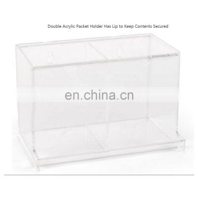 Clear Acrylic Packet Holder with Lip Alcohol Prep Pad Dispenser Acrylic Box