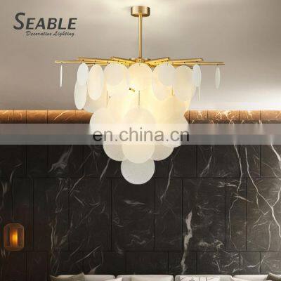 Low Price Indoor Decoration Fixtures Hotel Home Villa Glass Modern LED Chandelier