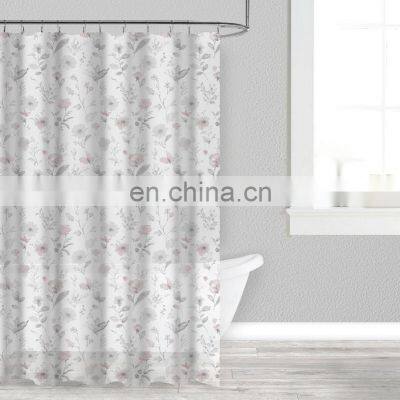 Peva shower curtain manufacturers bathroom print floral waterproof high quality modern shower curtain