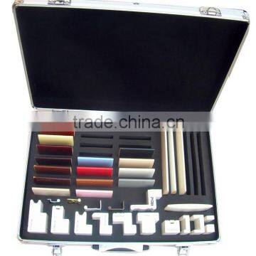 professional aluminum case sample display case with stone