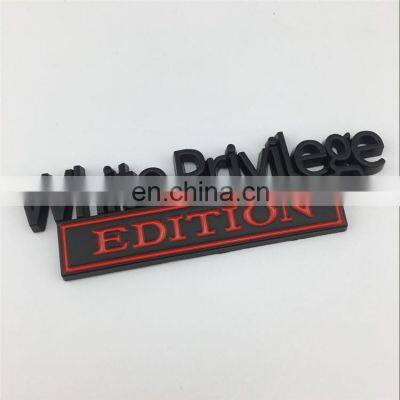 Cost-effective Zinc Alloy Metal Letter Auto 3D Customized Enamel Paint Car Sticker