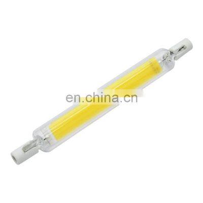 Dimmable LED R7S Glass Tube COB Bulb 78MM 118MM R7S LED Corn Lamp