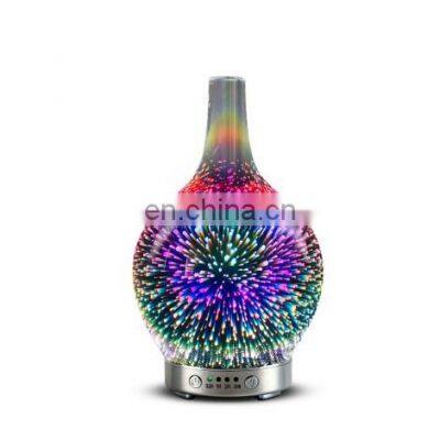 140ml Glass Bottle Aroma Diffuser 3d Colorful Ultrasonic Humidifier