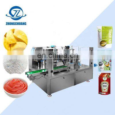 Milk Powder Chili Sauce Packaging Rice Cake Tea Small Automatic Pickles Zipper Doypack Packing Machine