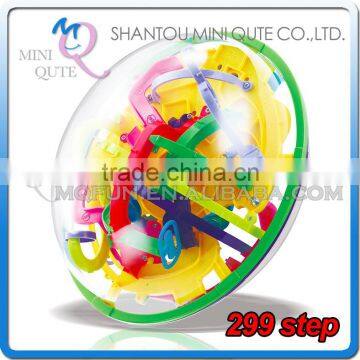 Mini Qute 299 barriers 3D labyrinth maze magical intellect ball kids balance training educational toy 3d puzzle game NO.939