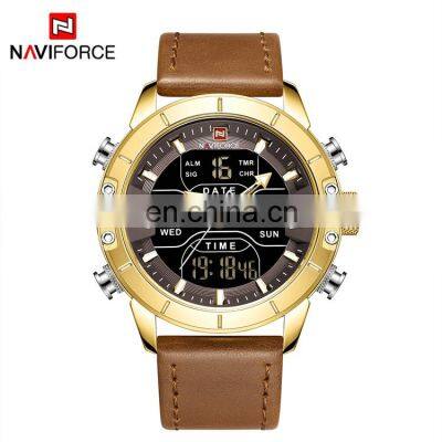 NAVIFORCE NF9153L Man Luxury Watch Chronograph Quartz Multifunction Watches Men Wrist Alarm Men Leather Watches Luxury