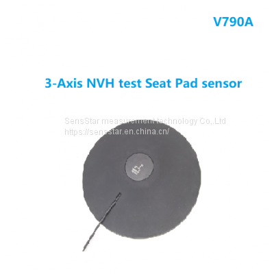 V790A NVH 3-axis IEPE seat pad accelerometer, IEPE vibration sensor,ISO 2631,8041