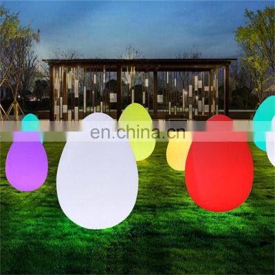 large egg led standing lamp Landscape Solar Outdoor Garden Decorative led ball sphere stone light lamp