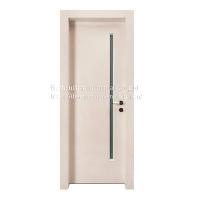 Full WPC Hollow DoorPolymer door matt white painting WPC door with width slots