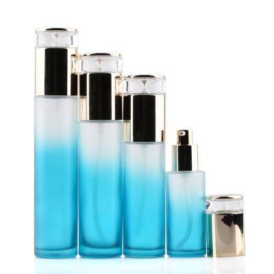 Factory Inventory Hot Sale Cylinder Shaped Skin Care Bottle Cream Jar Cosmetics Lotion Glass Bottles Packaging photo-3