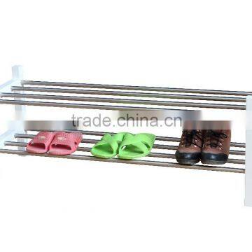 Hua-Yao Hot Selling Wooden and Metal 2 Tiers Shoe Racks