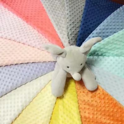 100% Super Soft Baby Cuddle Minky Dot embossed design Bubble fleece Fabric for Baby Blanket