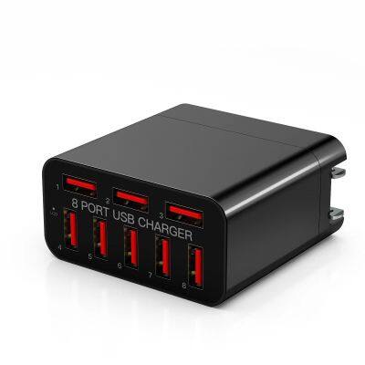 40Вт USB-розетка-зарядка на 8 портов, универсальный многофункциональный USB-адаптер, зарядка для путешествий 5В 8А для электромобилей, многофункциональные зарядки