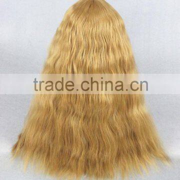 Medium 50cm Red Gold Mixed Curly Cosplay Lolita Synthetic Women Party Wig photo-4