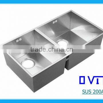 handmade stainless steel kitchen sink SUS 200A-2