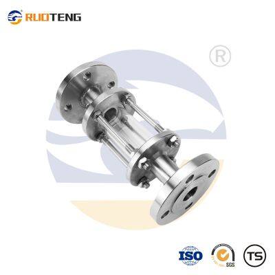 [Ruoteng]  Top-Quality Industry ANSI 150LB 304 316 Stainless Steel SS JIS 10K 1.6MPA WCB Glass Tube Flange Mirror Sight Glass