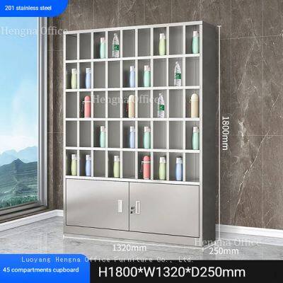 Heavy Duty Stainless Steel Water Bottle Organizer With Lockable Doors - Industrial Grade Storage Solution photo-2