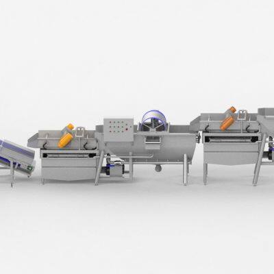 22.4m Automated Leafy Vegetables Processing System for Industrial Use