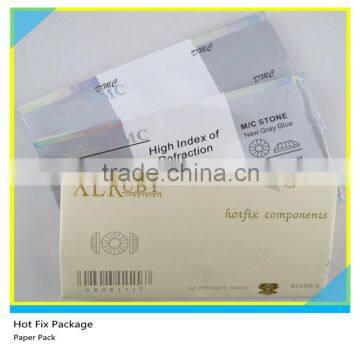 Hotfix Crystal Paper Package 7.5cmx13cm Silver 10 Gross Package