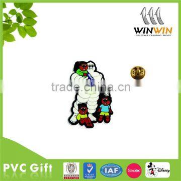 3D Michelin pvc lapel pin badge for souvenir