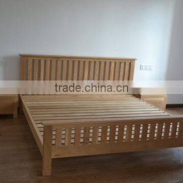 OA-4061 High Quality Oak Furniture Wooden Bed