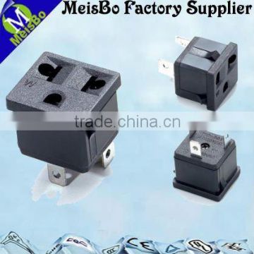 3 flat pin power outlet with switch control