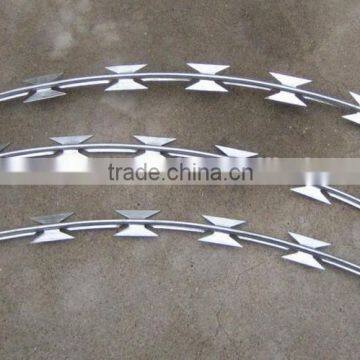 low price and high quality electro/hot dipped galvanized concertina razor wire