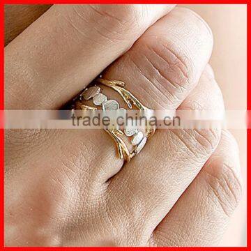 2015 high quality plain silver bubble branch 925 silver ladies rings