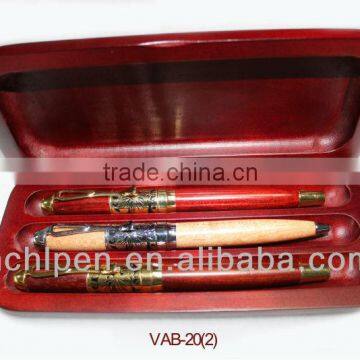 2014 High-end Customized Wooden Pen Set (Ballpoint Pen/ Roller Pen)