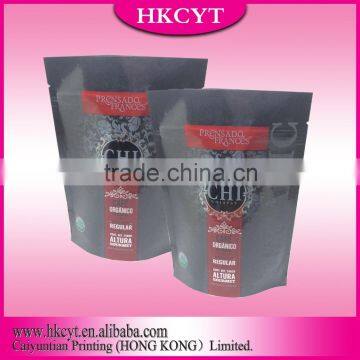 Cumstom printing foil coffee pakcaging bags coffee bean bags with valve