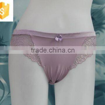 High Quanlity Sexy Lady Nylon Briefs Underwear Very Hot Satin Lace Girls Thong Panty photo-3