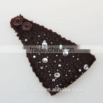 Wholesale Rhinestone Girl Hairband Headwrap Wool Knit Crochet Fashion Women Headband photo-4