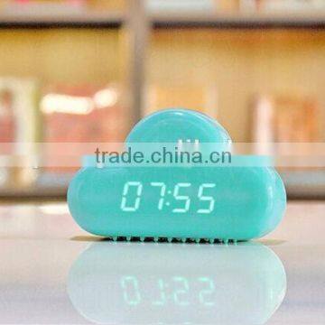 Modern USB/AAA Powered Digital LED Desk Cloud Alarm Clock with Thermometer despertador horloge digital clock wall clock