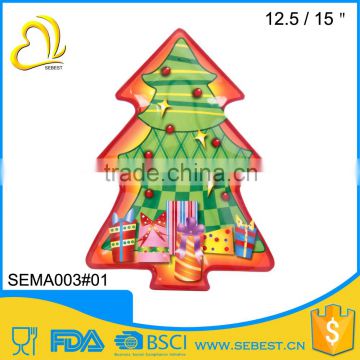 wholesale melamine christmas tree shape plate