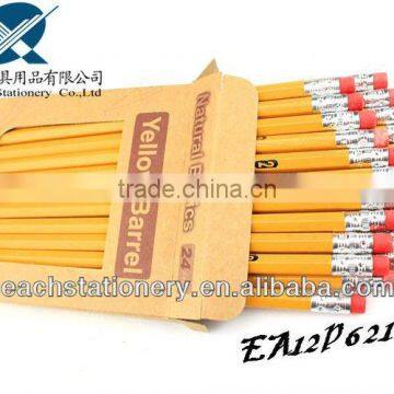 hexagonal HB standard bulk #2 pencils yellow colored pencil number 2 pencil with erasers                        
                                                Quality Choice