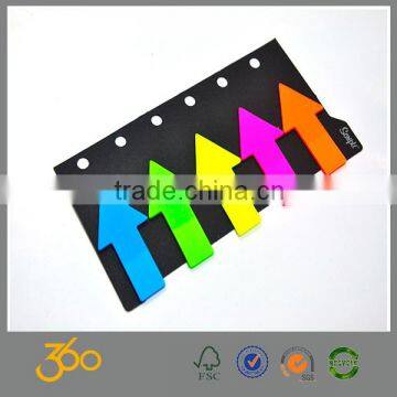 customize design arrow shape page flag paper flag with stick