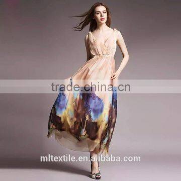 print chiffon silk fabric