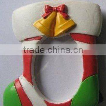 Father christmas shoe shaped resin cute and funny photo frame for baby