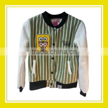 2016 Fashion Products Bros Baby Rinne Embroidery Women White Long Sleeve Grey Stripes Baseball Jersey Jacket