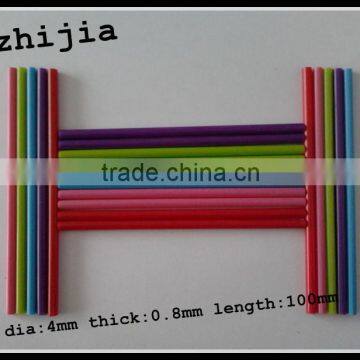 4X100MM plastic colored lollipop sticks with PP material