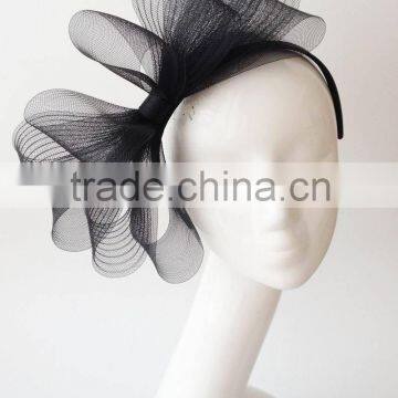 High quality black fascinator wholesale hair accessory gorgeous for Race Church Wedding Party Day