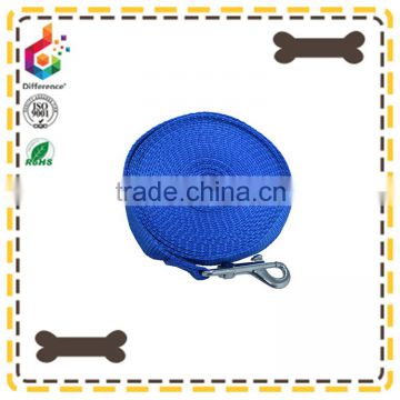 High quality blue nylon rope dog long leash can be customized