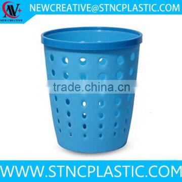 Round Plastic Bin Waste Storage Paper Dust Office Bedroom Trash Rubbish Basket